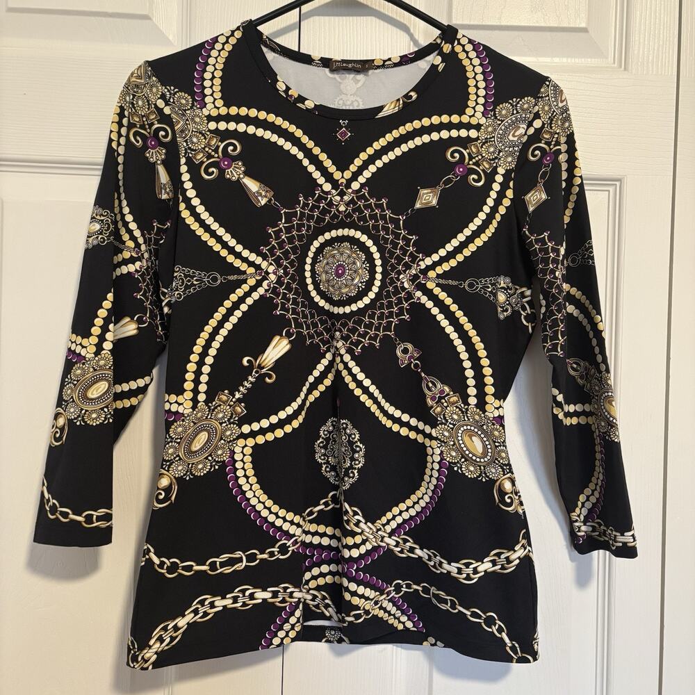 Women’s J McLaughlin Black Top Blouse Size Small
